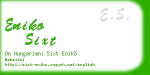 eniko sixt business card
